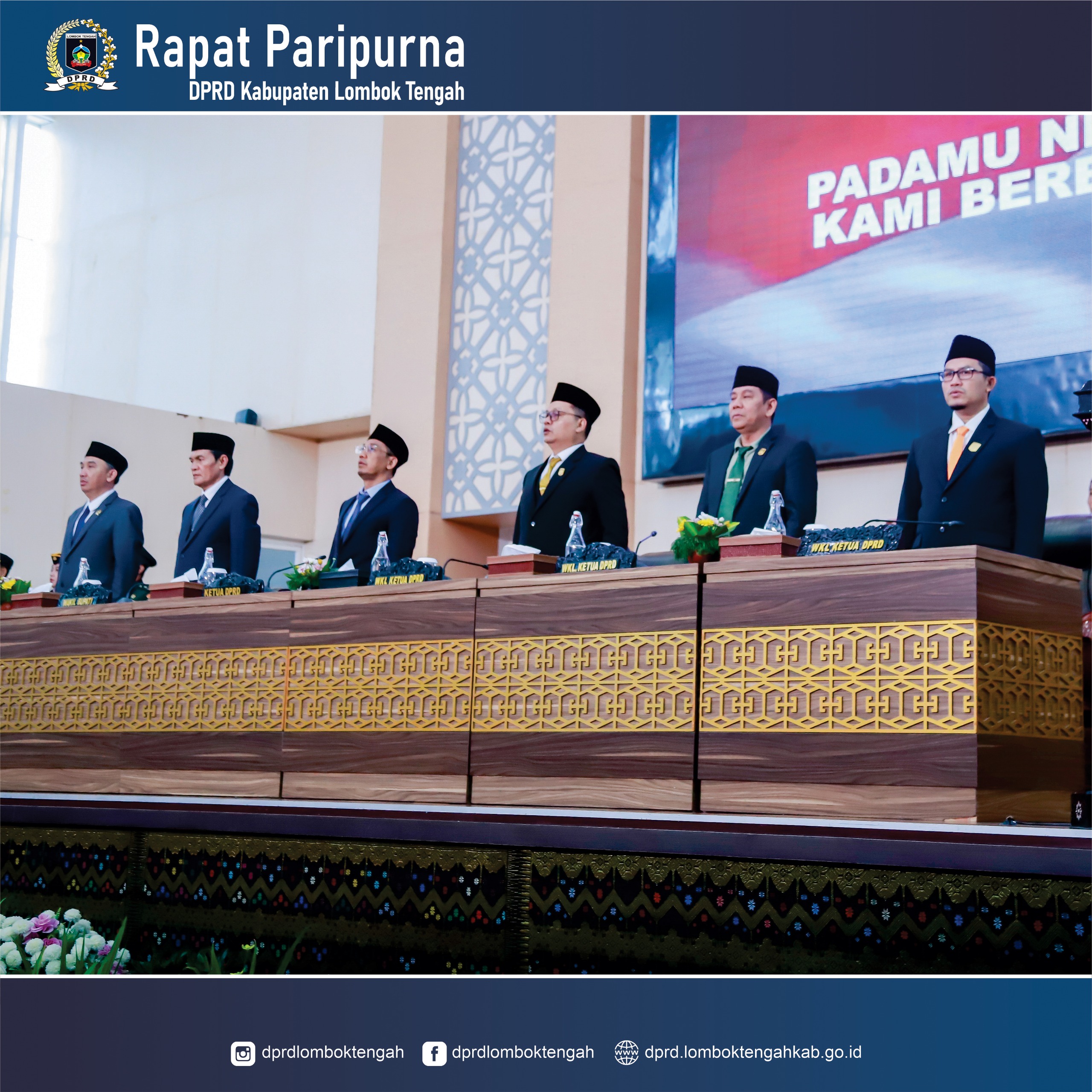 Pengucapan Sumpah/Janji Pimpinan DPRD Kab. Lombok Tengah Sisa Masa Jabatan 2024-2029