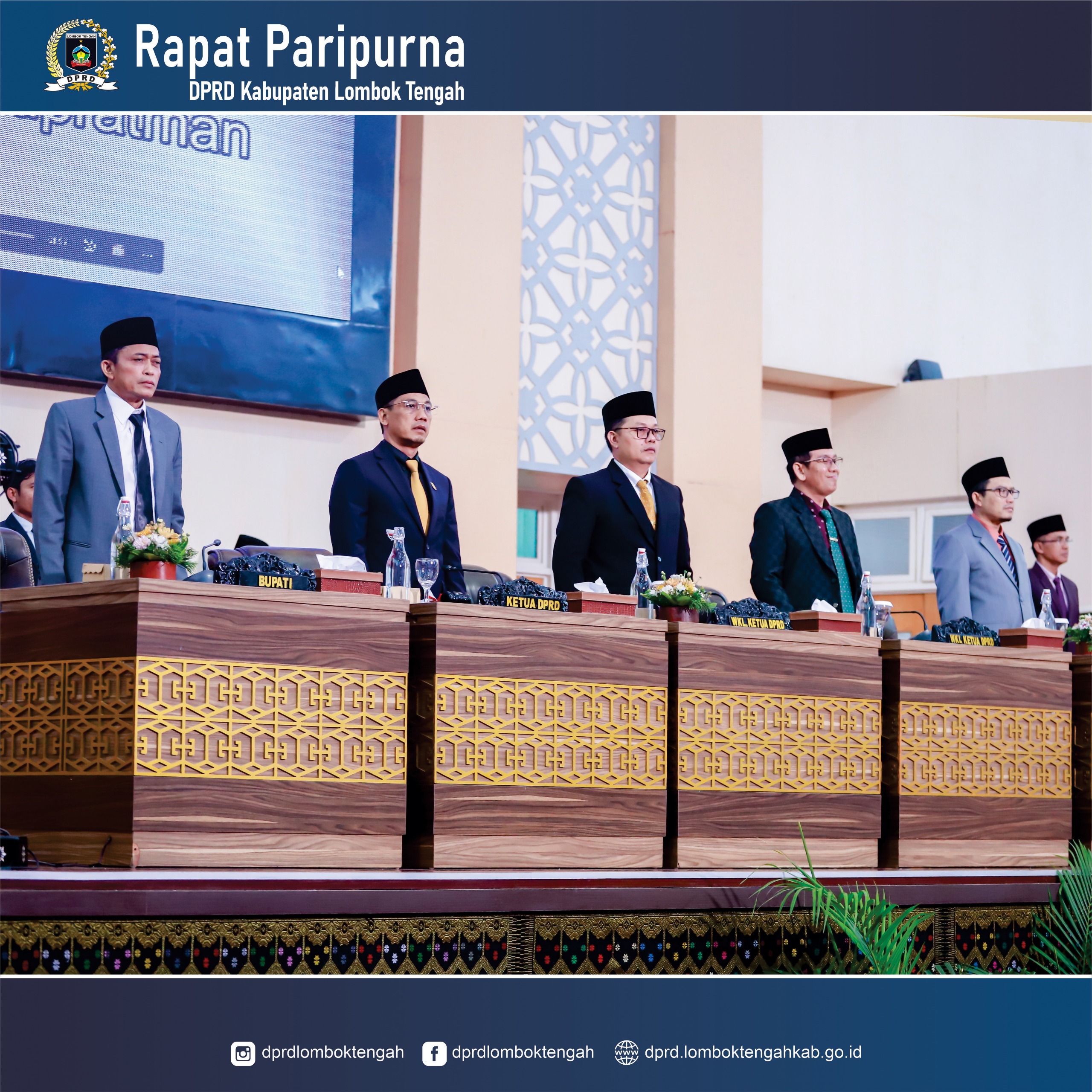 Pengucapan Sumpah/Janji Anggota DPRD Kab. Lombok Tengah Sisa Masa Jabatan 2024-2029