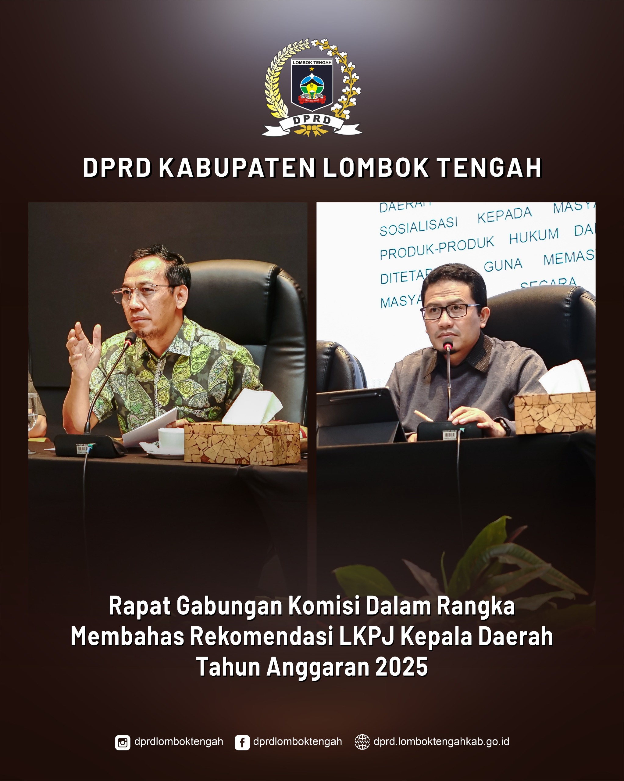 Rapat Gabungan Komisi DPRD Bahas Rekomendasi LKPJ Kepala Daerah TA 2025