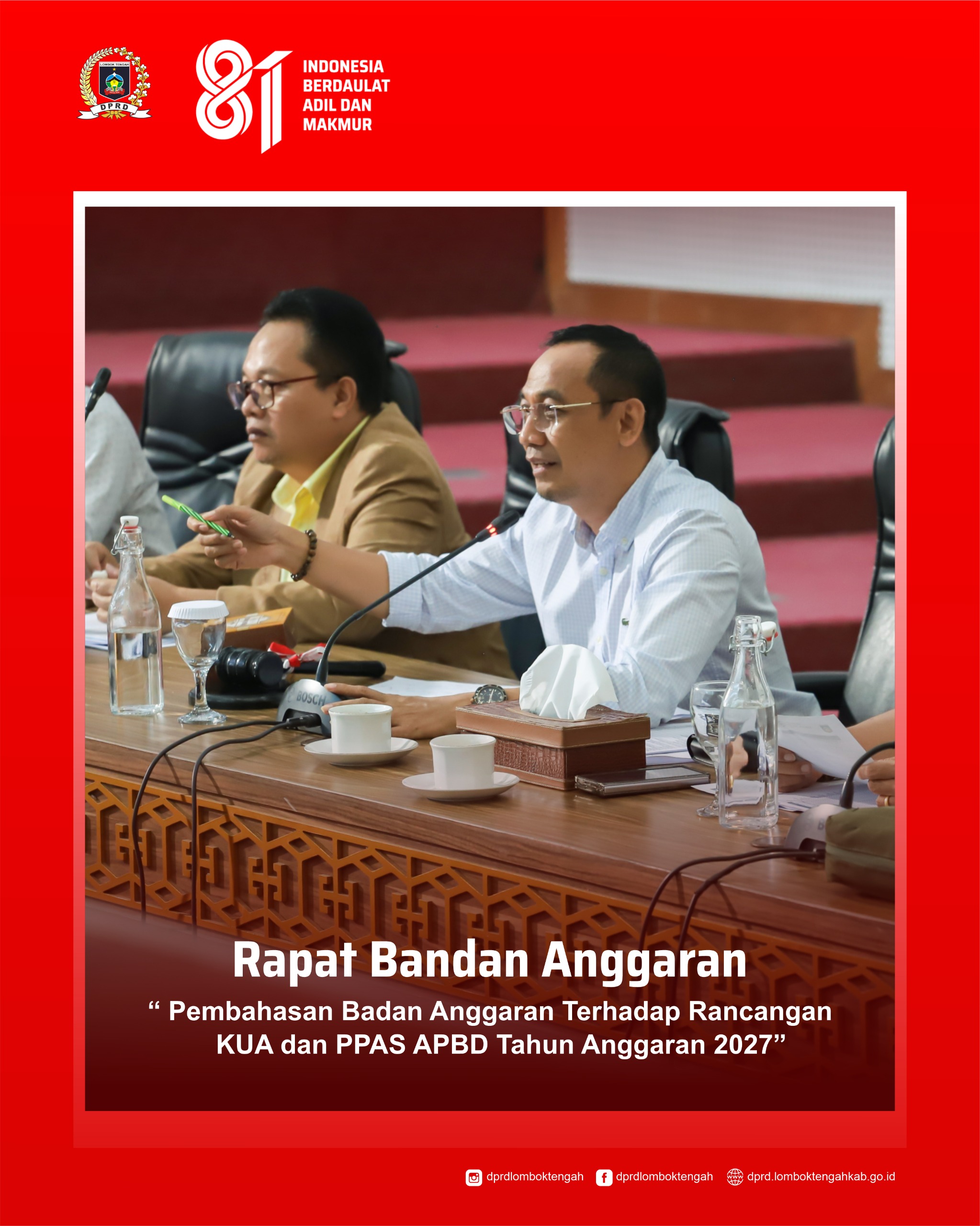Banggar DPRD Lombok Tengah Bahas Rancangan KUA dan PPAS APBD Tahun Anggaran 2027