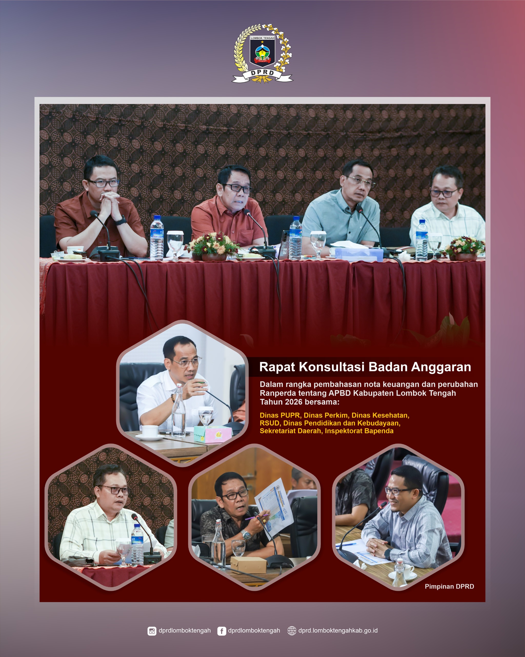 Banggar DPRD Lombok Tengah Bahas Nota Keuangan dan Perubahan Ranperda APBD 2026